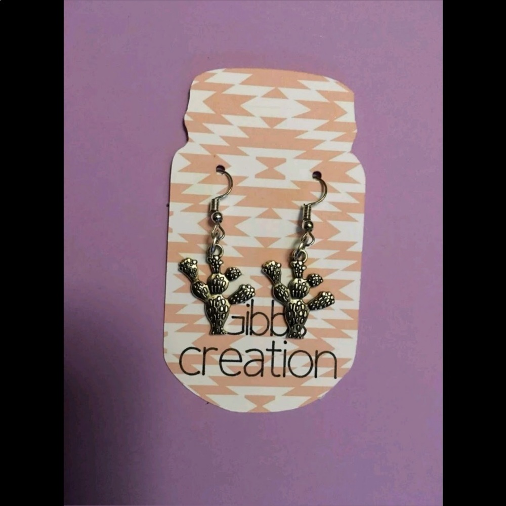 Cactus homemade earrings